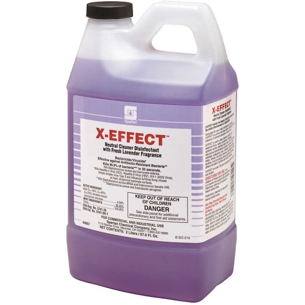 Spartan X-Effect 2 Liter Fresh Lavender Scent 1-Step Cleaner/Disinfectant, 4PK 485702 - main